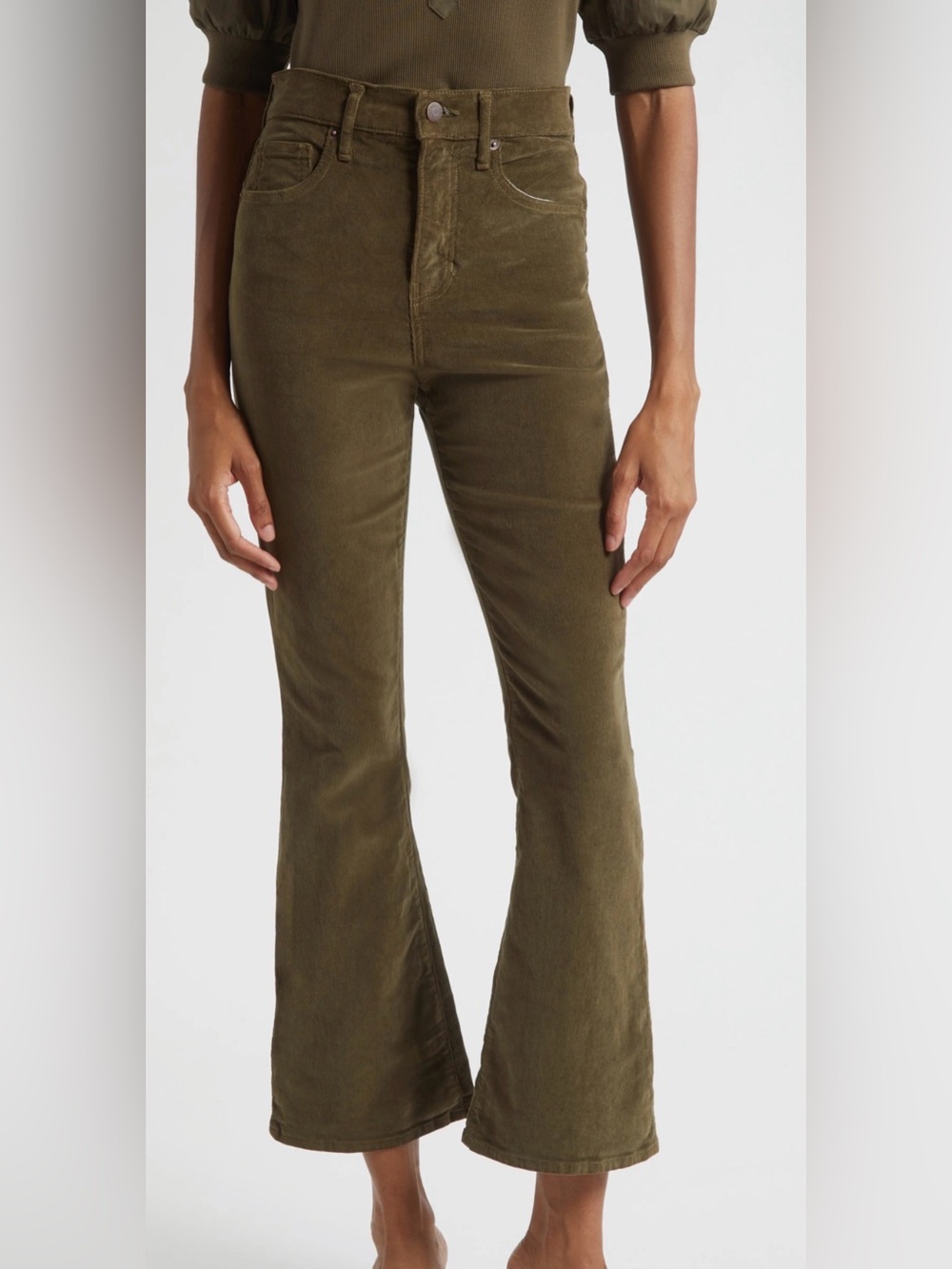 Veronica Beard carson high rise Corduroy Ankle Flare Pants size 24